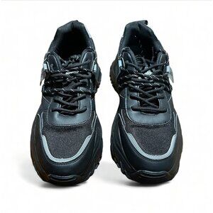 Fashion Sport Men's Athletic Black & Gray Sport Sneakers, Size 12, New